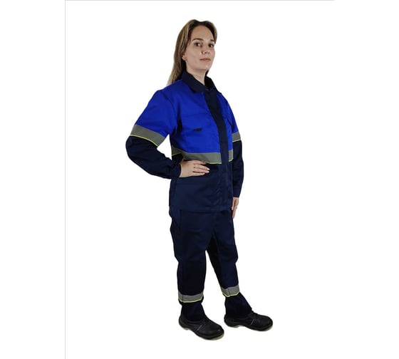 Изображение товара Костюм летний женский Уралспецзащита "Южная широта" куртка + брюки, Большой размер васильковый/синий, 64-66/170-176 юш-жен-кбр-син-64-170