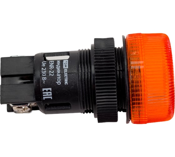 Изображение товара Сигнальная неоновая лампа TDM ELECTRIC ENR-22 d22мм желтый 230В цилиндр SQ0702-0014