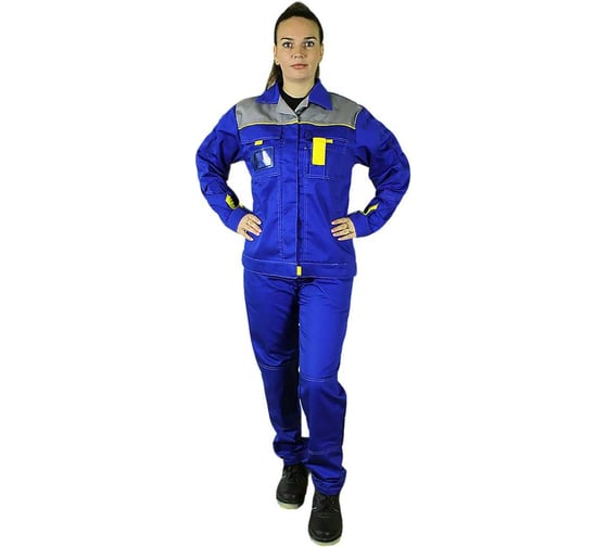 Изображение товара Костюм летний Уралспецзащита "Кама" л10-КБР, женский, куртка + брюки, васильковый, 40-42/170-176 кама-вас-40-170