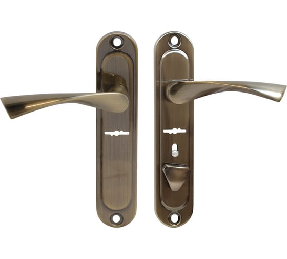 Изображение товара Комплект ручек Аллюр 03S BL L левый, для сувальдных замков, м/о 42 мм 15750