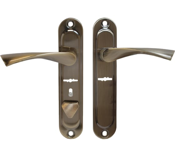 Изображение товара Комплект ручек Аллюр 03S AB R правый, для сувальдных замков, м/о 42 мм 15749