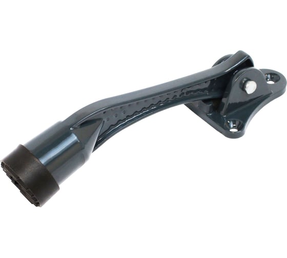 Изображение товара Дверной фиксатор Аллюр КН-130 РУ козья ножка, серый антрацит (RAL7016) 15478