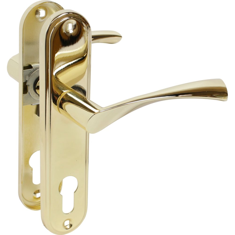 Изображение товара Комплект ручек Аллюр 132-1 70 мм GP золото для межкомнатных и входных дверей