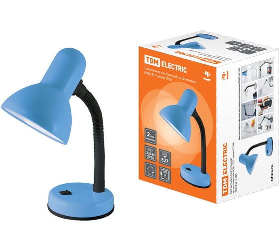 Изображение товара Светильник TDM ELECTRIC настольный, на основании, 60Вт, E27, синий SQ0337-0104