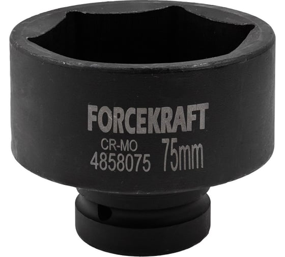 Изображение товара Головка ударная 75 мм, 6 гр., 1"DR Forcekraft FK-4858075(19613)