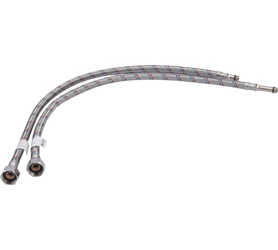 Изображение товара Подводка СТМ для смесителя, сталь, 1/2xM10x 60 см, пара CWFHS060