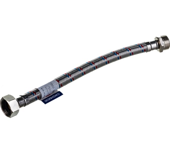 Изображение товара Подводка для воды СТМ ГИГАНТ 3/4", гайка-штуцер, 30 cм CWGHM030