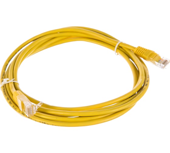 Изображение товара Шнур NETLAN U/UTP 4 пары, категория 5e, PVC, желтый, 3м, 10шт. EC-PC4UD55B-BC-PVC-030-YL-10