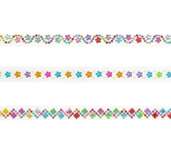 Изображение товара Набор клейких страз для декорирования яиц MARMITON 1,8x50 см, на ленте 3 шт 17781