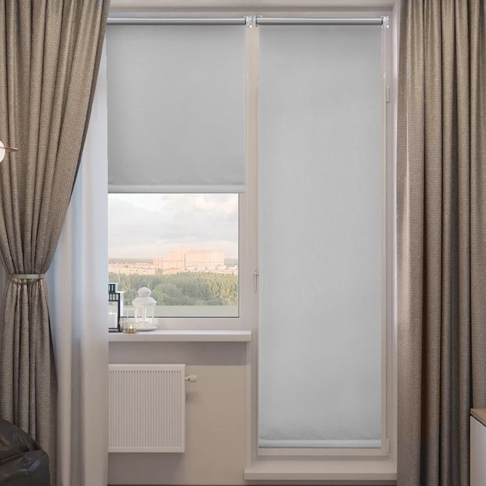 Изображение товара Миниролло для балконной двери Эскар blackout отражающий 62x215 см серый