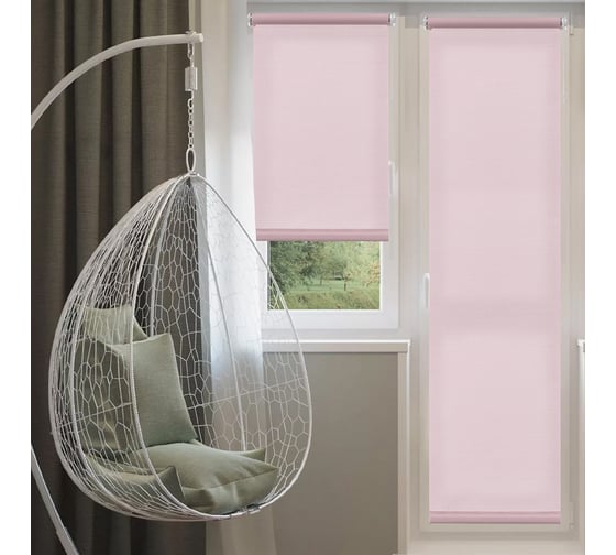 Изображение товара Рулонная штора Эскар для балконной двери Бонд, цвет нюдовый 52x215 см 2918052215