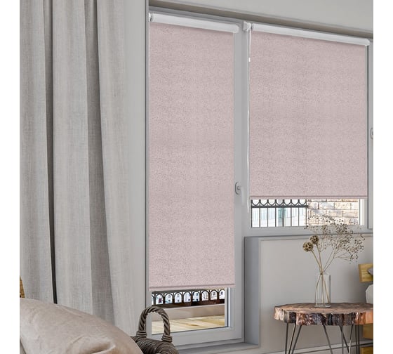 Изображение товара Рулонная штора Эскар для балконной двери Blackout Старк, цвет нюдовый 62x215 см 7701062215