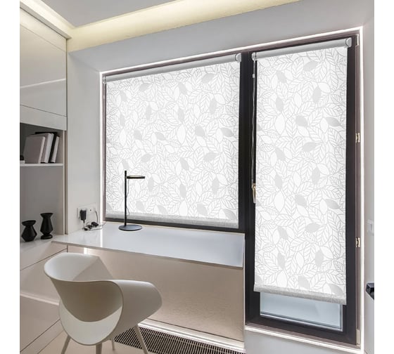 Изображение товара Рулонная штора Эскар для балконной двери Вязь, цвет белый 52x215 см 7696052215