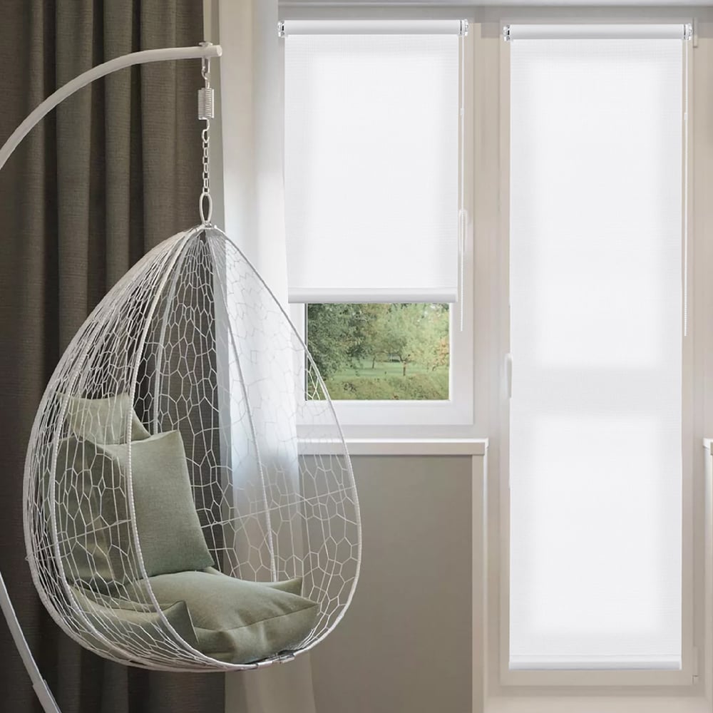 Изображение товара Рулонная штора Эскар для балконной двери Бонд белая 62x215 см