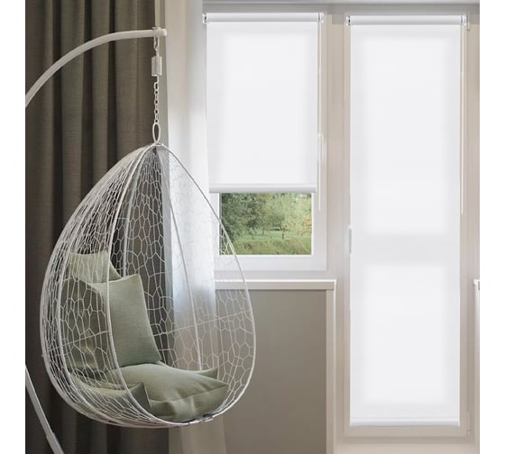Изображение товара Рулонная штора Эскар для балконной двери Бонд, цвет белый 62x215 см 2916062215