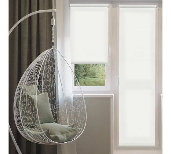 Изображение товара Рулонная штора Эскар для балконной двери Бонд, цвет крем 62x215 см 2917062215