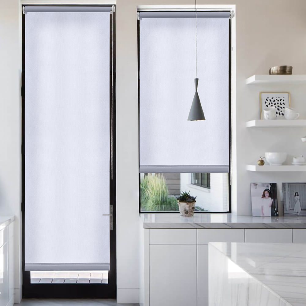 Изображение товара Рулонная штора Эскар Лайт для балконной двери 62x215 см серый монтаж без сверления