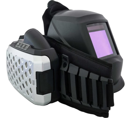 Изображение товара Маска сварочная с турбоблоком Ф12 REAL COLOR Хамелеон 100x96 мм DIN 3/4-8/9-13 Внеш. регул WELDER WDT-Ф12-К