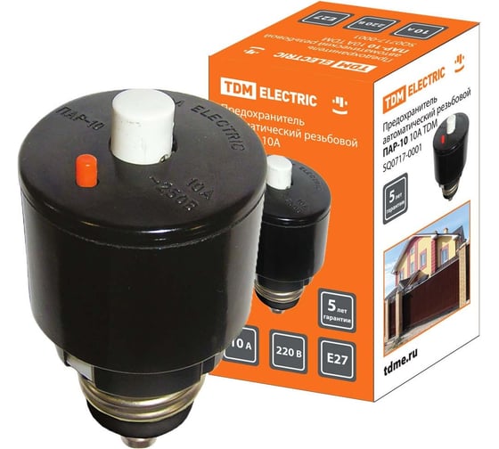 Изображение товара Предохранитель TDM ELECTRIC ПАР-10 10А SQ0717-0001