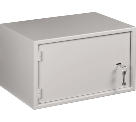 Изображение товара Настенный антивандальный шкаф с дверью на петлях NETLAN серый EC-WS-075240-GY
