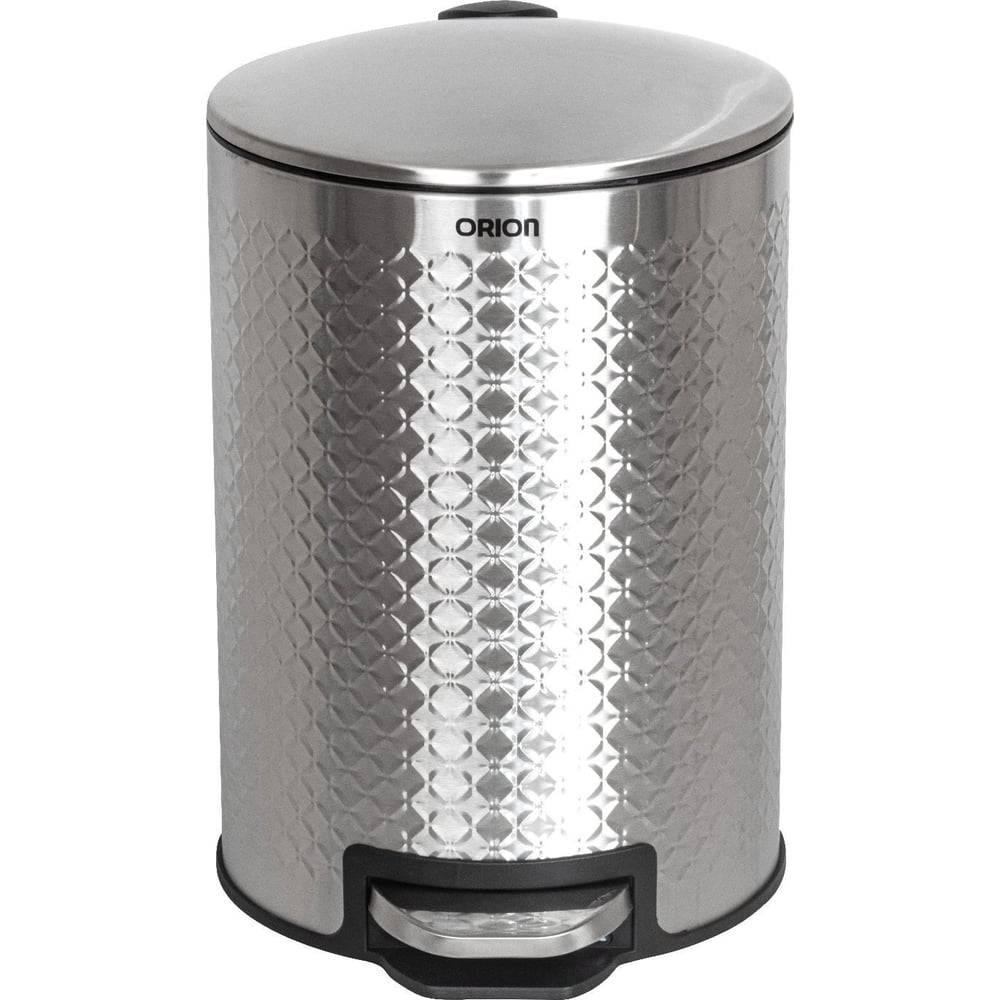Изображение товара Ведро для мусора Orion 420200 20 литров металлическое с педалью и крышкой хром