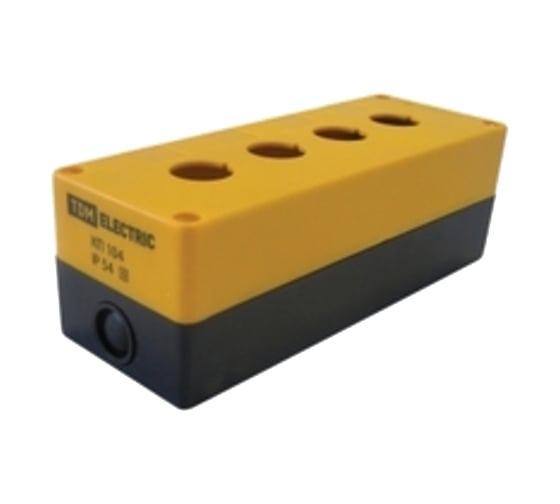 Изображение товара Корпус TDM КП104 для кнопок, 4места, желтый SQ0705-0009