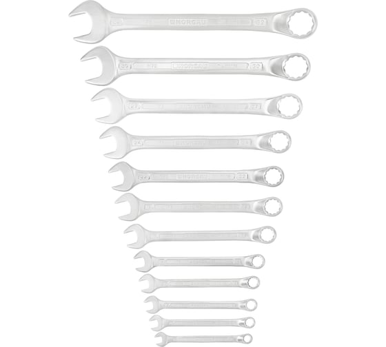 Изображение товара Набор комбинированных ключей NORGAU 12 шт., тип NBS7B-012 060223712