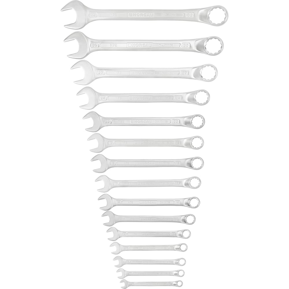 Изображение товара Набор комбинированных ключей NORGAU 15 шт. профессиональный MBS7B-215