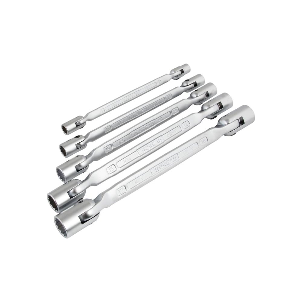 Изображение товара Набор торцевых ключей NORGAU 8-17 мм 5 шт профессиональный CrV