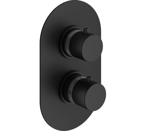 Изображение товара Смеситель термостатический встраиваемый PLUMBERIA SELECTION IXO черный матовый XOT5050NO