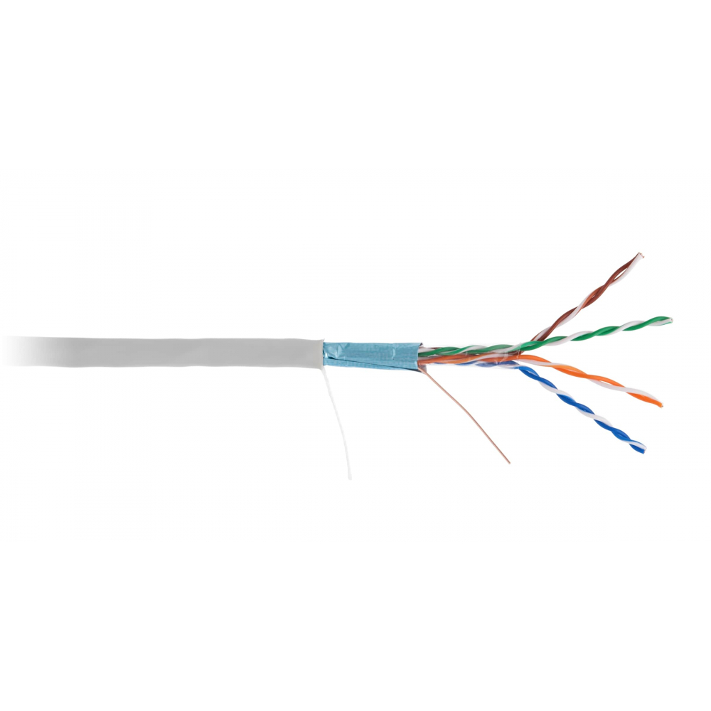 фото Кабель netlan f/utp 4 пары, категория 5e, внутренний, pvc, серый, 305м ec-uf004-5e-pvc-gy