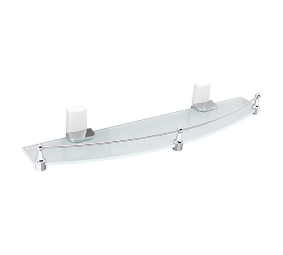 Изображение товара Полка стеклянная с бортиком WasserKRAFT Leine K-5044WHITE