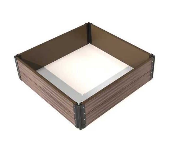 Изображение товара Готовый комплект грядки из ДПК Еврогрядка 1000x1000x300 GEG4x2