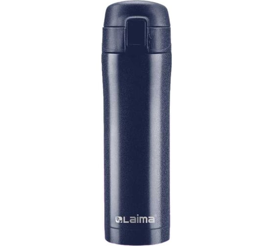 Изображение товара Термокружка LAIMA с двойной стальной стенкой, 470 мл, темно-синий металлик 608821