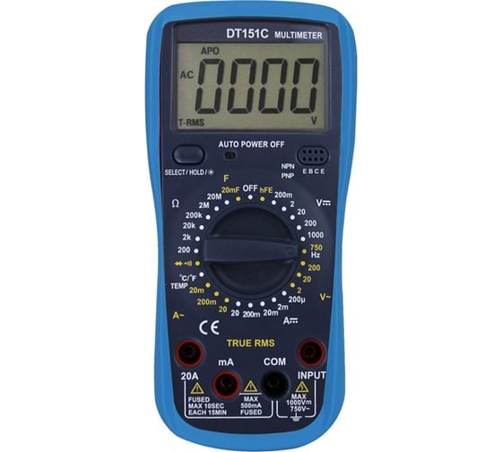 Изображение товара Цифровой мультиметр WHDZ True RMS DT151C