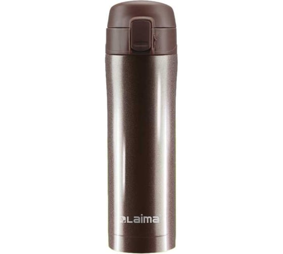 Изображение товара Термокружка LAIMA с двойной стальной стенкой, 470 мл, шоколадно-коричневый металлик 608819