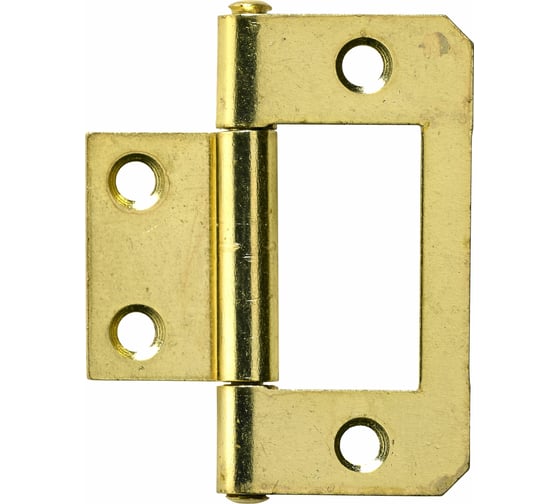 Изображение товара Универсальная петля HETTICH без врезки 38 х 20 мм 2 шт сталь латунированная 953249