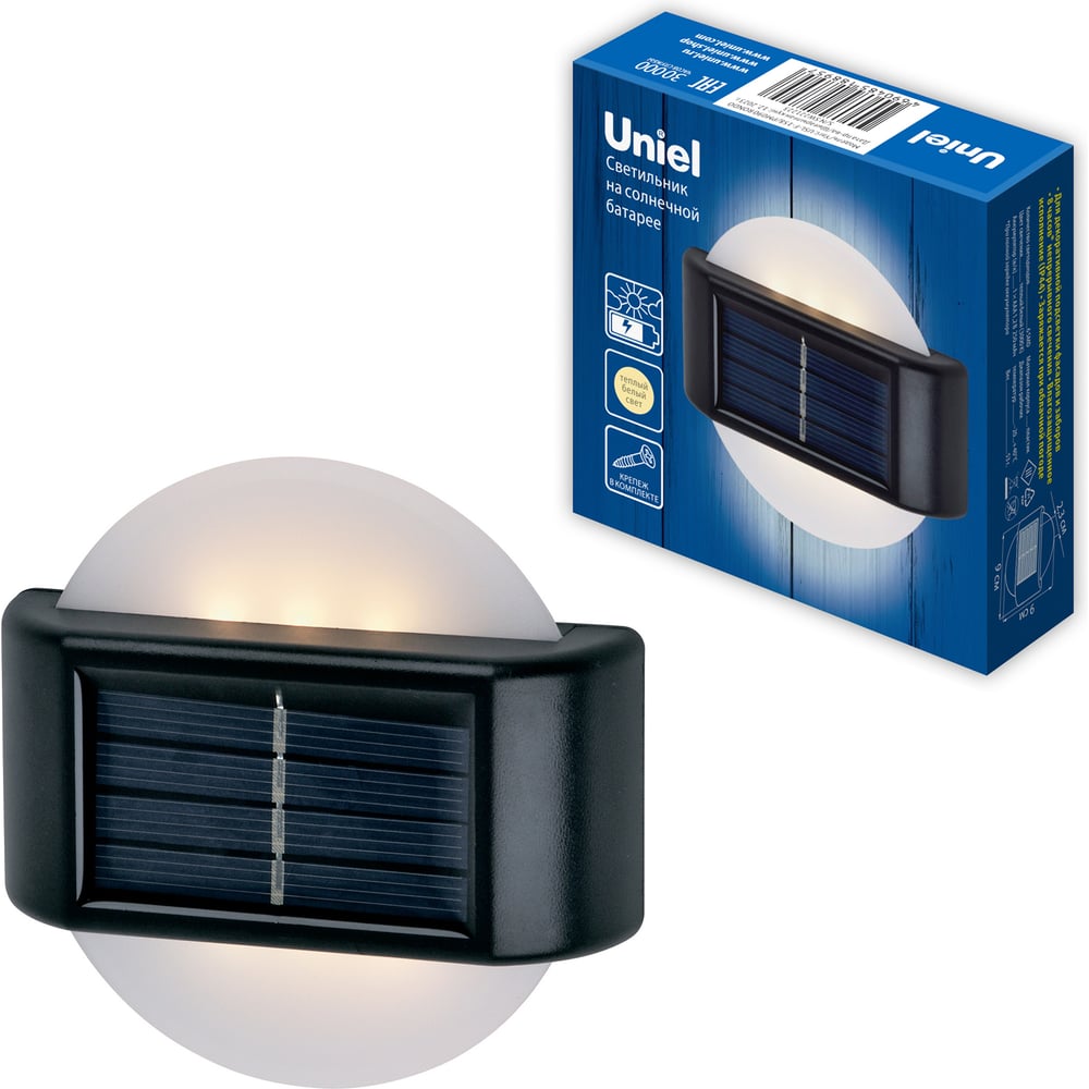 Изображение товара Светильник настенный на солнечной батарее Uniel USL-F-158/PM090 RONDO