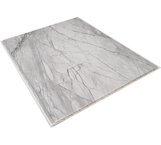 Изображение товара Панели ПВХ DeKOR ламинированные Мрамор серебристый 1сорт, 6 шт/уп panel УТ-00092848