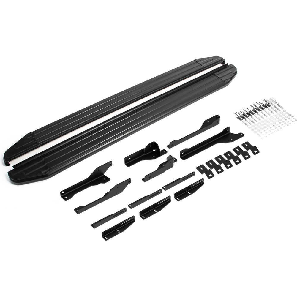 Изображение товара Пороги на автомобиль Rival Premium-Black для Exeed VX 2020-н.в. алюминий