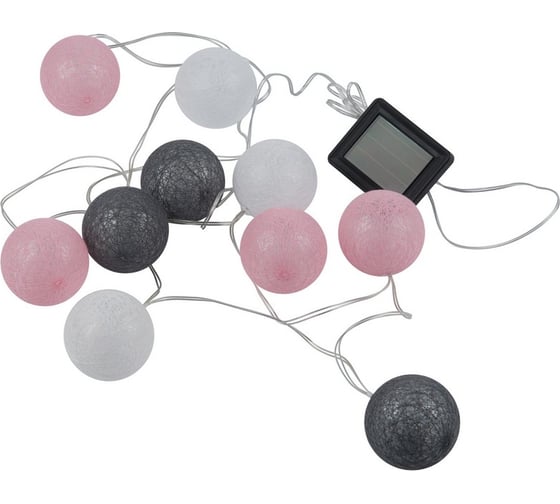 Изображение товара Садовая гирлянда на солнечной батарее Uniel USL-S-230/PM1800 COTTON BALLS-1 UL-00011593