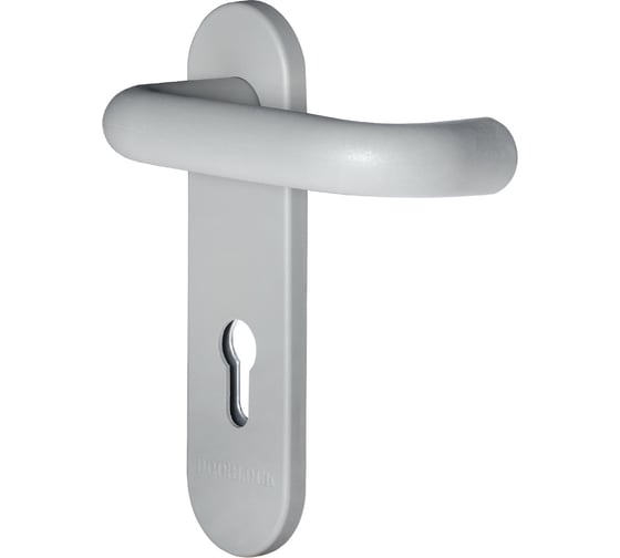 Изображение товара Гарнитур для пожарных дверей DOORLOCK V S38KP/F G PZ72 серия Variant, на короткой накладке, серый, подпружиненная, А=47-75мм 79053