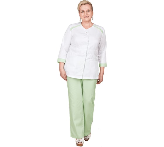 Изображение товара Костюм ГК Спецобъединение МИРАЖ, белый/светло-зеленый, р. 120-124, рост 158-164 Кос 741/120/158