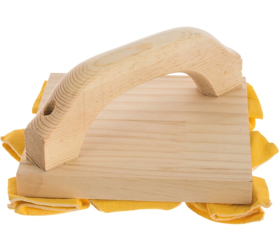 Изображение товара Декоративная терка STMDECOR замшевый лоскут с деревянной ручкой PX005