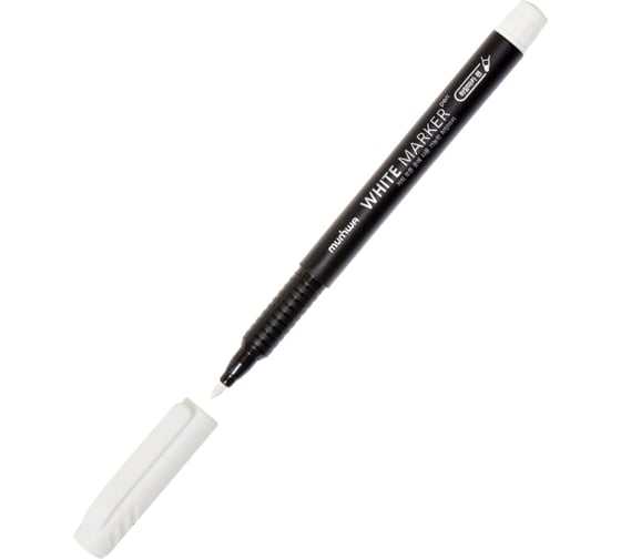 Изображение товара Перманентный маркер MunHwa WHITE MARKER, белый пулевидный 1мм WPM-05