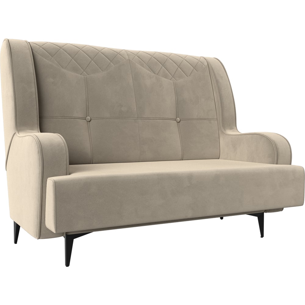 Изображение товара Прямой диван Лига диванов Неаполь 2-х местный микровельвет бежевый