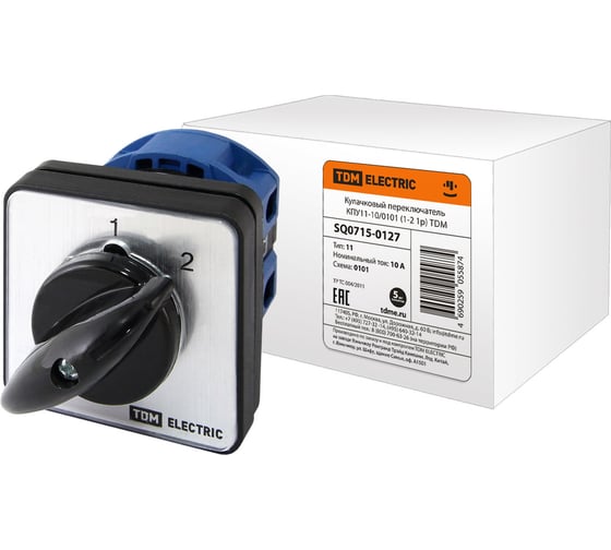 Изображение товара Переключатель TDM ELECTRIC КПУ11-10/0101 1-2 1р SQ0715-0127