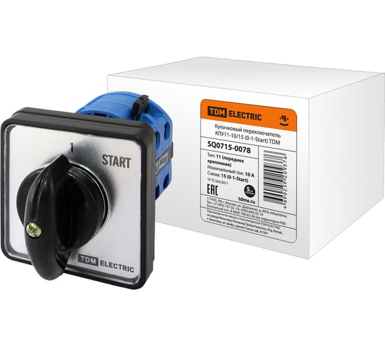 Изображение товара Переключатель КПУ11-10/15 TDM ELECTRIC ELECTRIC 0-1-Start SQ0715-0078