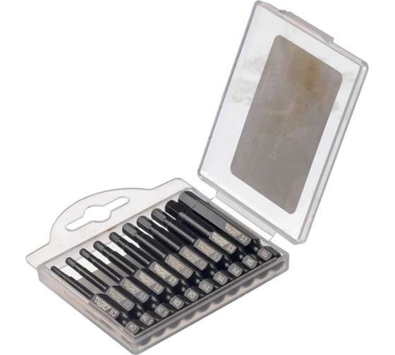 Изображение товара Набор магнитных бит HEX 50 мм, 10 шт WURZ 4241