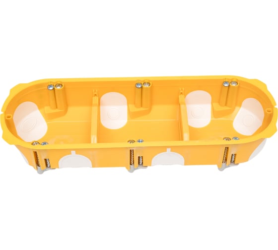 Изображение товара Установочная приборная коробка огнестойкая (подрозетник) KOPOS герметичная трехместная KPL 64-40 Electro 68x209x40 для пустотелых, гипсокартонных и деревянных стен IP30 KPL 64-40 / 3LD_NA KPL 64-40/3LD_NA